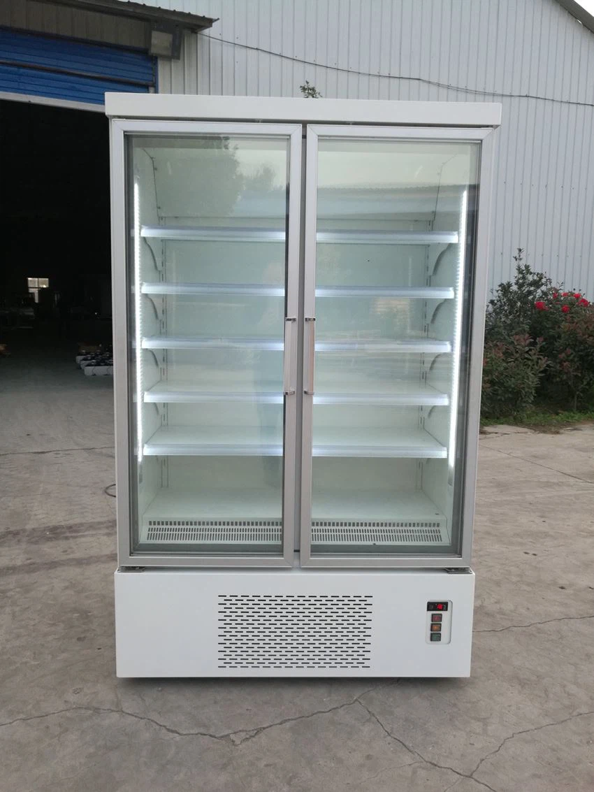 Vertical Multi Deck Glass Door Fridge For Frozen Food
